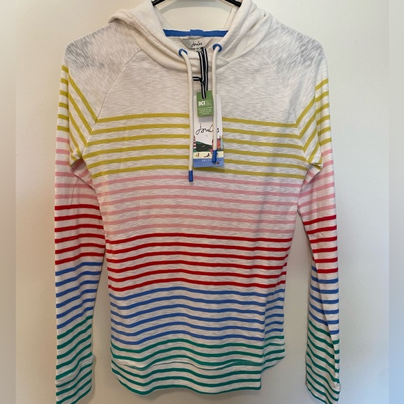 Joules Cotton Hoodie in Marlston stripe - Picture 1 of 7